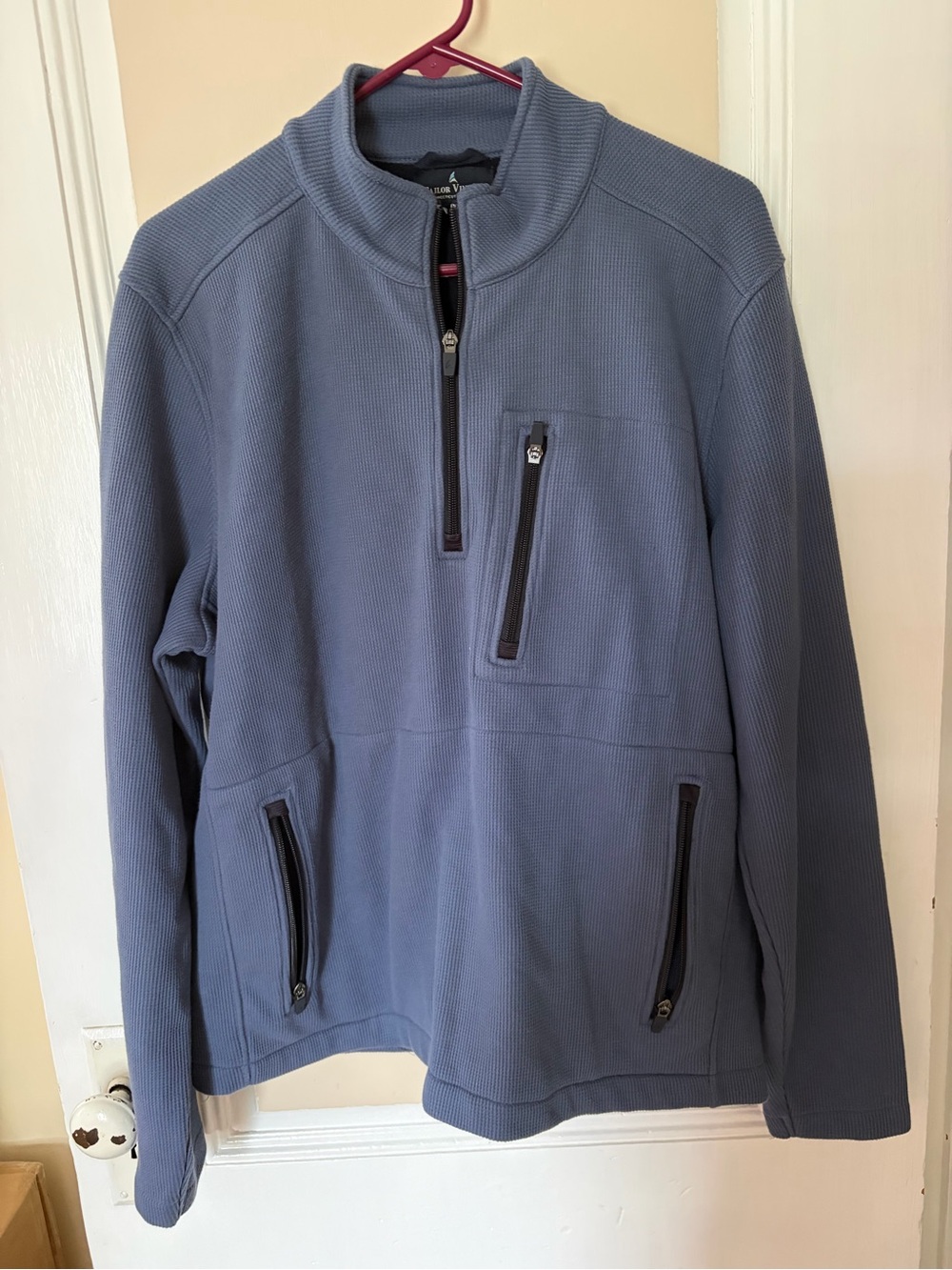 Tailor Vintage Black and Slate Blue Pullover